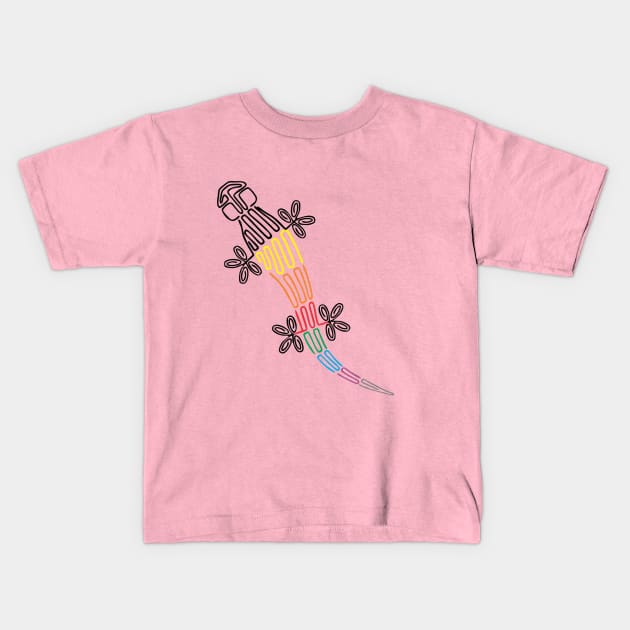 Lizard Colors Kids T-Shirt by G2G